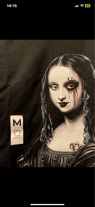 Camiseta Monalisa Gótica Unisex Talla M