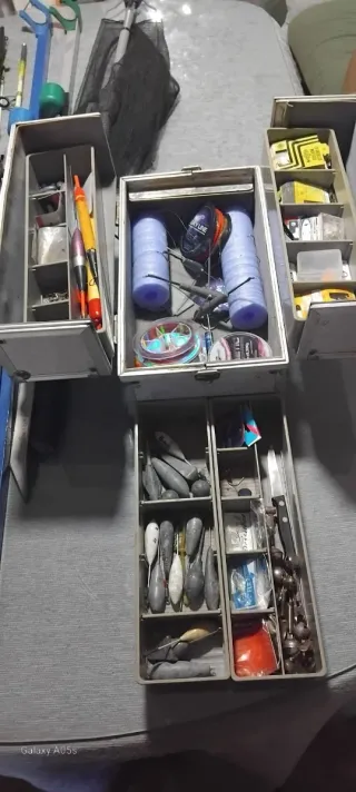 Lote pesca mar cañas y accesorios