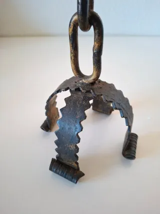 CANDELABRO HIERRO FORJADO AÑOS 60