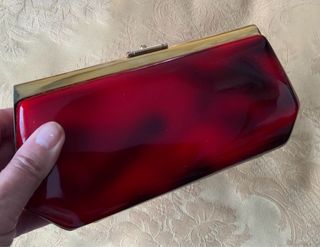 Bolso Clutch Carey Años 50 Dorado