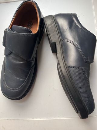 Zapatos niño velcro azul,35