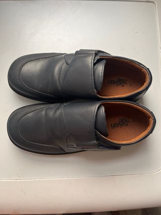 Zapatos niño velcro azul,35