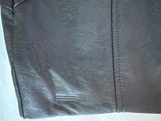 Falda efecto piel negra talla 36