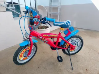 Bicicleta Patrulla Canina Roja y Azul