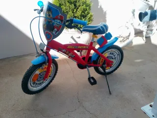 Bicicleta Patrulla Canina Roja y Azul