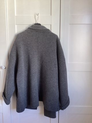 Chaqueta Zara Punto Oversize Gris Talla M