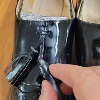 Zapatos charol negros con plataforma