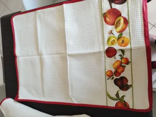 Set 3 Asciugapiatti con Frutta e Anatre