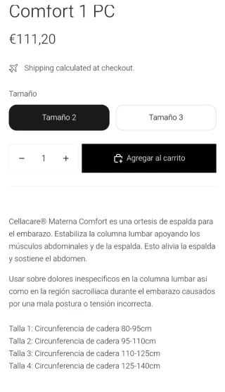 Faja Lumbar Ortesis Talla S Alta Calidad