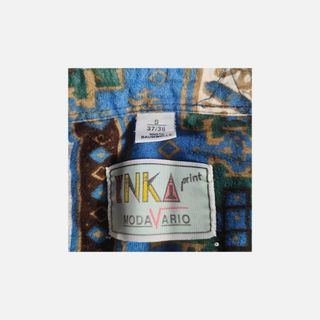 Vintage 90s Aztec Ethnic Shirt YNK Moda Vario