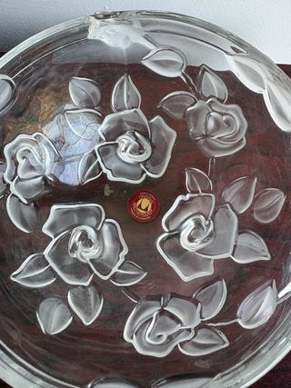 Bombonera de cristal con tapa