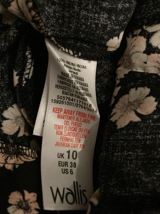 Mono largo floral negro y rosa