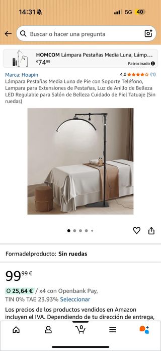 Lámpara LED para Lashista