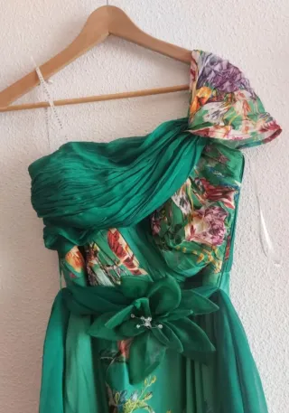 Vestido fiesta Sonia Peña verde talla 36