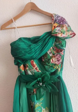 Vestido fiesta Sonia Peña verde talla 36