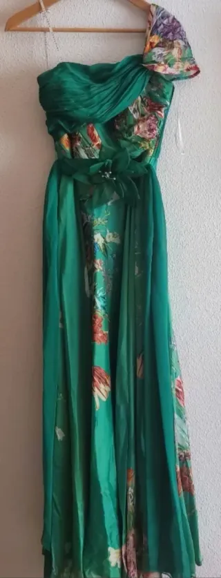 Vestido fiesta Sonia Peña verde talla 36