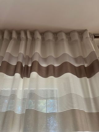 Tenda soggiorno/camera beige e marrone