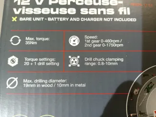 Atornillador Parkside 12V + Batería 2Ah