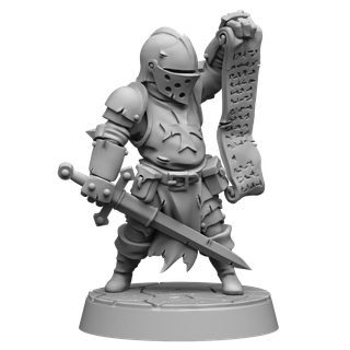 Clérigo D&D con espada y pergamino