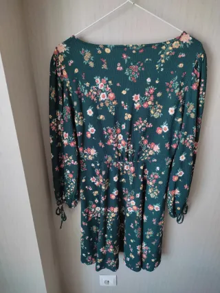 Vestido verde estampado floral