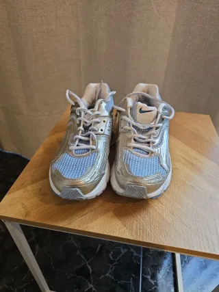 Zapatillas Nike plateadas y azules