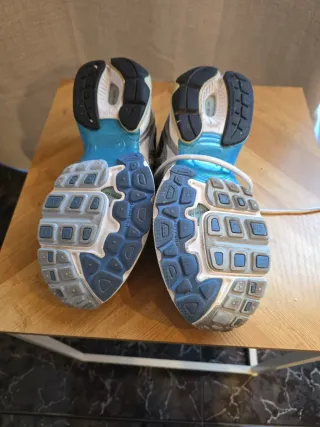 Zapatillas Nike plateadas y azules