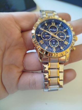 Reloj Poedagar Cronógrafo Zafiro 43mm Bicolor