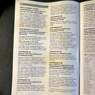 Filtri Aquaphor K2, K5, K7, K7B (Usati 6 mesi)