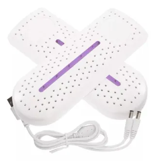 Secador de Zapatos Eléctrico Blanco y Morado