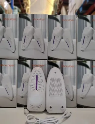 Secador de Zapatos Eléctrico Blanco y Morado