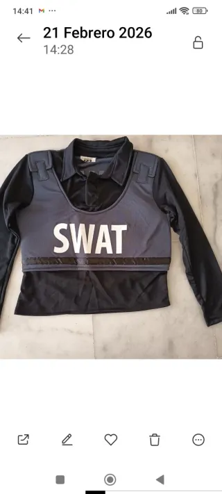 Disfraz SWAT niño 7-9 años