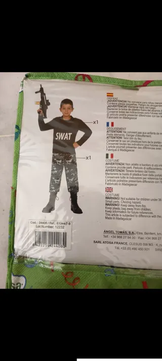 Disfraz SWAT niño 7-9 años