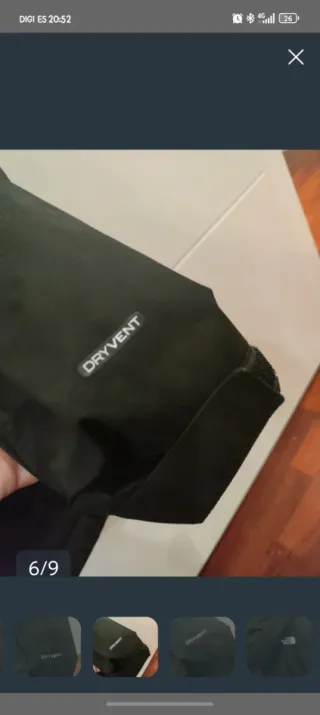 Chaqueta impermeable The North Face negro L niño