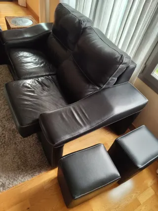 Sofá 3 plazas + Sofá 2 plazas Piel