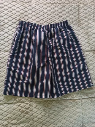 Bañador hombre rayas azul y blanco