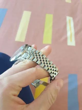 Reloj Datejust Negro y Plateado