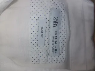 Traje de Chaqueta azul y camisa blanca Zara 13-14