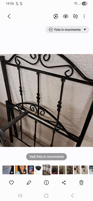 Letto singolo in ferro battuto