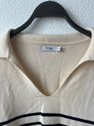 Jersey Fórmula Joven cuello pico rayas