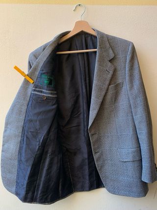 Brioni Blazer Grigio a Quadri Vintage Taglia 48