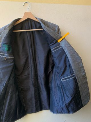 Brioni Blazer Grigio a Quadri Vintage Taglia 48