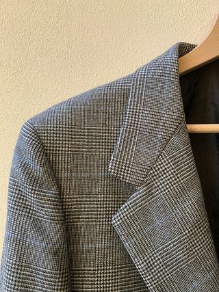 Brioni Blazer Grigio a Quadri Vintage Taglia 48