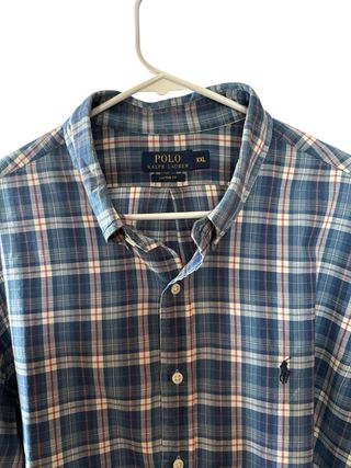 Camicia Polo Ralph Lauren Uomo XXL Quadri Blu