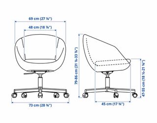 Silla de escritorio blanca con ruedas