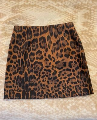Saia H&M curta padrão leopardo