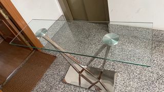 Mueble de entrada moderno metal y cristal
