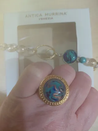 Parure Antica Murrina Venezia oro e verde