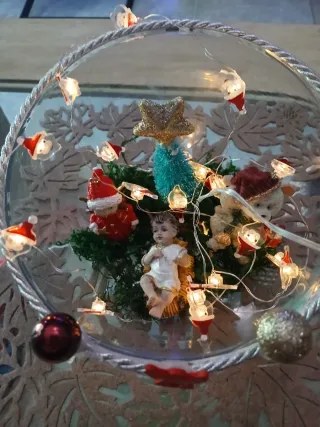 Nacimiento Navideño Cristal con Luces