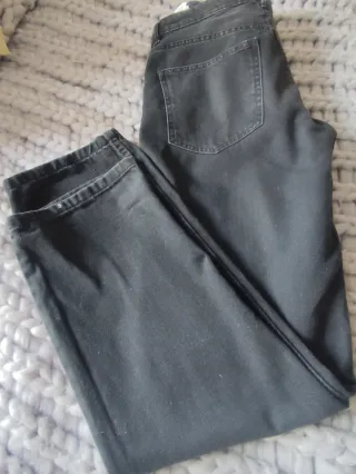 Pantalón Jeans Negro Brillantes Talla 40