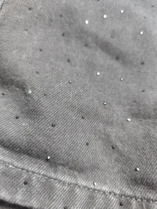 Pantalón Jeans Negro Brillantes Talla 40